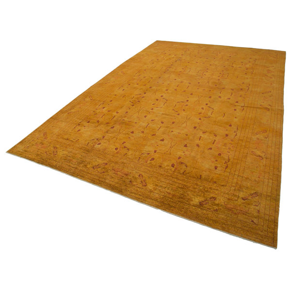 Latitude Vive Ballast Tebriz HandKnotted Cotton/Wool Orange Rug Wayfair.co.uk